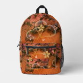 Daisis & Glass Hearts.Printed Backpack Bedruckter Rucksack (Vorderseite)