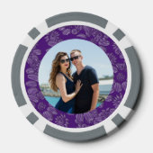 Daisis Lila Save the Date & Foto Card Pokerchips (Rückseite)