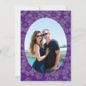 Daisis Lila Save the Date Fotokarte (Rückseite)