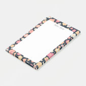 Daisis Muster CUSTOM Chic Monogram Personalisiert Post-it Klebezettel (angewinkelt)