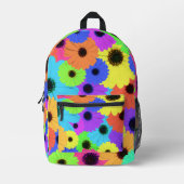 Daisis oder Marigolds farbenfrohe psychedelische M Bedruckter Rucksack (Vorderseite)