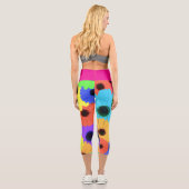 Daisis oder Marigolds farbenfrohe psychedelische M Capri Leggings (Rückseite)