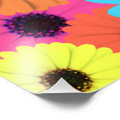 Daisis oder Marigolds farbenfrohe psychedelische M Fotodruck (Ecke)