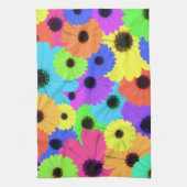 Daisis oder Marigolds farbenfrohe psychedelische M Geschirrtuch (Vertikal)
