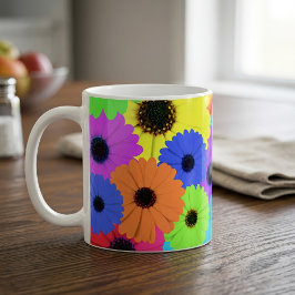 Daisis oder Marigolds farbenfrohe psychedelische M Kaffeetasse