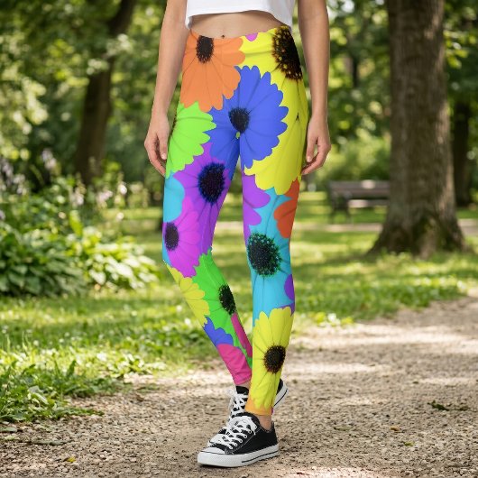Daisis oder Marigolds farbenfrohe psychedelische M Leggings