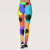 Daisis oder Marigolds farbenfrohe psychedelische M Leggings (Rückseite)