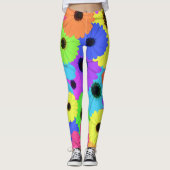 Daisis oder Marigolds farbenfrohe psychedelische M Leggings (Vorderseite)