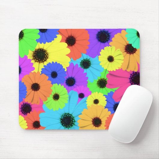 Daisis oder Marigolds farbenfrohe psychedelische M Mousepad (Mit Mouse)