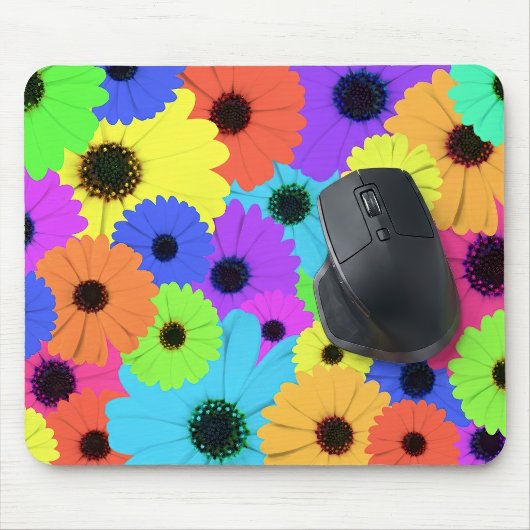 Daisis oder Marigolds farbenfrohe psychedelische M Mousepad