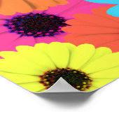 Daisis oder Marigolds farbenfrohe psychedelische M Poster (Ecke)