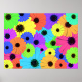 Daisis oder Marigolds farbenfrohe psychedelische M Poster (Vorne)