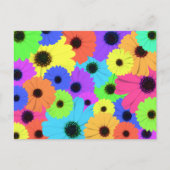 Daisis oder Marigolds farbenfrohe psychedelische M Postkarte (Vorderseite)