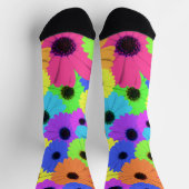Daisis oder Marigolds farbenfrohe psychedelische M Socken (Oben)
