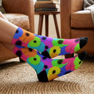 Daisis oder Marigolds farbenfrohe psychedelische M Socken