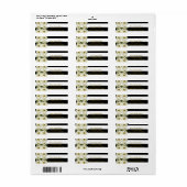 Daisis & Schwarz-weiße Streifen Moderne Blüten (Vorne)