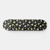 Daisis - Schwarzes Floral-Skateboard Skateboard (Horizontal)