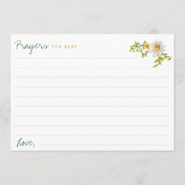 Daisis Yellow & White Baby Duwer Gebetskarte Hinweiskarte