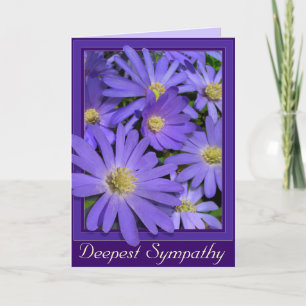 Daisisies Card Blue Flowers Grußkarte Leere Karte