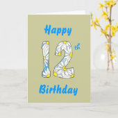Daisy 12. Geburtstagskarte Karte (Gelbe Blume)