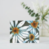 "Daisy 1" florale Postkarte (Stehend Vorderseite)