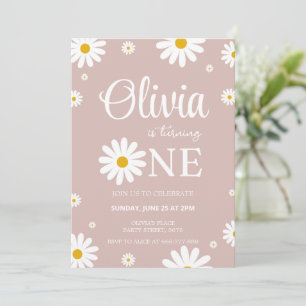 Daisy 1. Geburtstag Editable Einladung