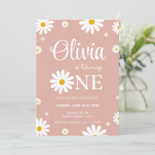 Daisy 1. Geburtstag Editable Einladung