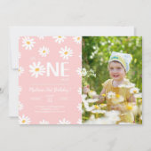 Daisy 1. Geburtstag Foto Einladung (Vorderseite)