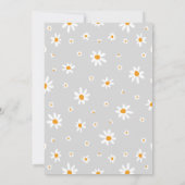 Daisy 1. Geburtstag Gray Einladung (Rückseite)