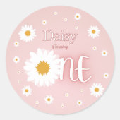 Daisy 1. Geburtstag Runder Aufkleber (Vorderseite)