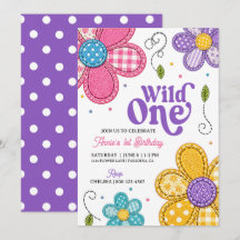 Daisy 1. Geburtstagsfeier Wilde Eins Boho Blumen M