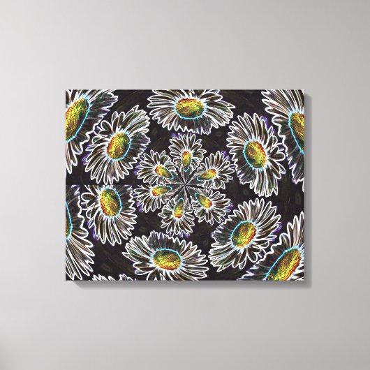 Daisy 1 Glow Stretched Canvas Print Leinwanddruck (Vorderseite)