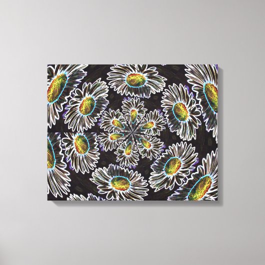 Daisy 1 Glow Stretched Canvas Print Leinwanddruck (Vorderseite)