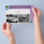 Daisy 1 Lila Lavendel Asymmetrisch 2 Foto Flyer (Handgriff)