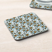 "Daisy #1 Tiled Pattern" Blumenmuster-Untersetzer- Getränkeuntersetzer (Linke Seite)