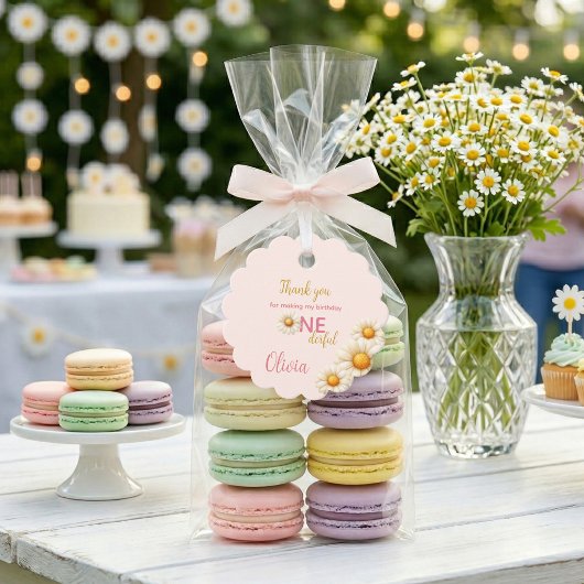 Daisy 1st Birthday - Isn't She ONEderful Boho  Geschenkanhänger