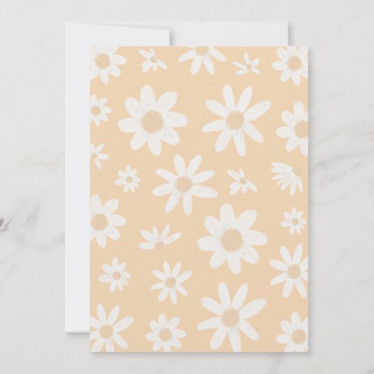 Daisy 1st Birthday ist nicht She ONEderful Party Einladung (Rückseite)