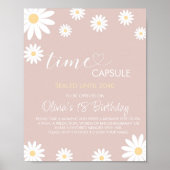 Daisy 1st Birthday Time Kapselunterschrift, Retro  Poster (Vorne)