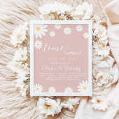 Daisy 1st Birthday Time Kapselunterschrift, Retro Poster