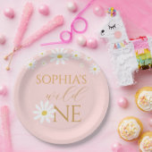 Daisy 1st Birthday Wild One Wildflower Birthday Pappteller (Party)