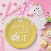 Daisy 1st Birthday Wild One Wildflower Birthday Pappteller (Party)