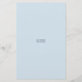 Daisy 2 Blue Floral Simple Modern Ihr 2 Foto Flyer (Hinten)