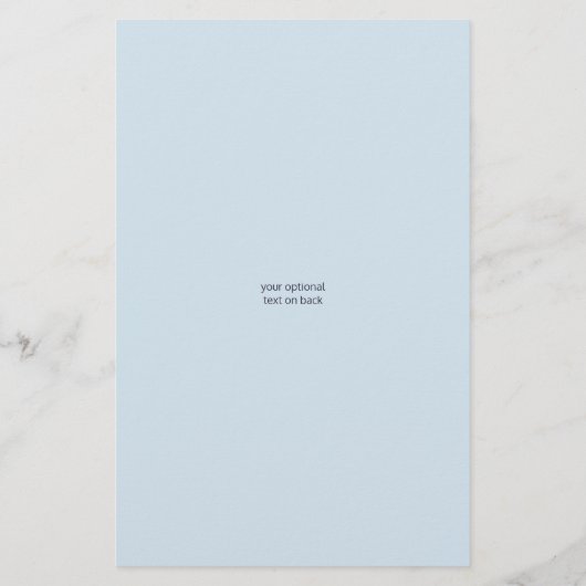 Daisy 2 Blue Floral Simple Modern Ihr 2 Foto Flyer (Hinten)