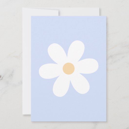 Daisy 3. Geburtstag Einladung Blume (Rückseite)