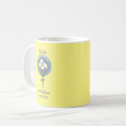 Daisy 3. JAHRESTAG BLUME. Kaffeetasse (Vorderseite Links)