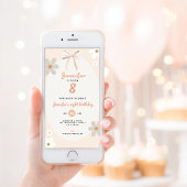 Daisy 8th Birthday Floral Invitation for Girls Einladung