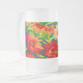 Daisy Abstrakt #5 - Mattglas Bierglas (Vorderseite Links)