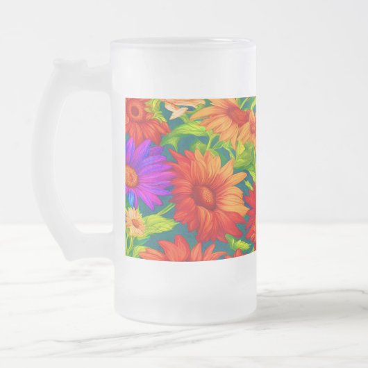 Daisy Abstrakt #5 - Mattglas Bierglas (Links)