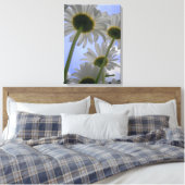 Daisy Abstrakt View Black and White Wrapped Canvas Leinwanddruck (Insitu (Schlafzimmer))
