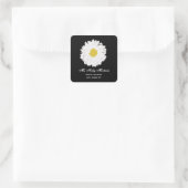 Daisy Address Label-Aufkleber Quadratischer Aufkleber (Tasche)